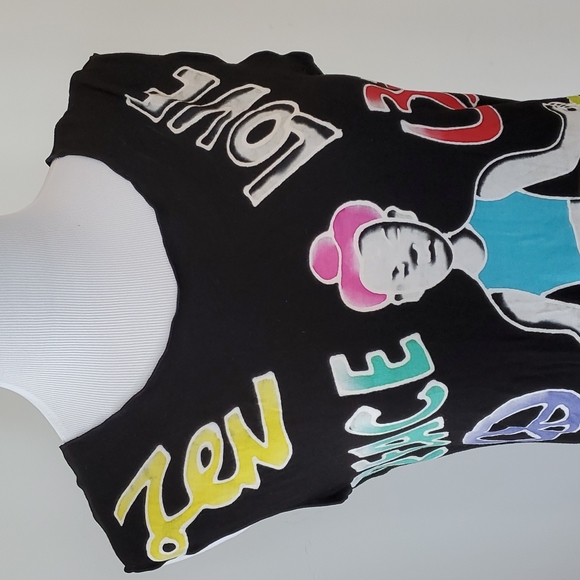 Rock N Karma Peace Love and Karma Black Dress - Size M - Picture 2 of 8